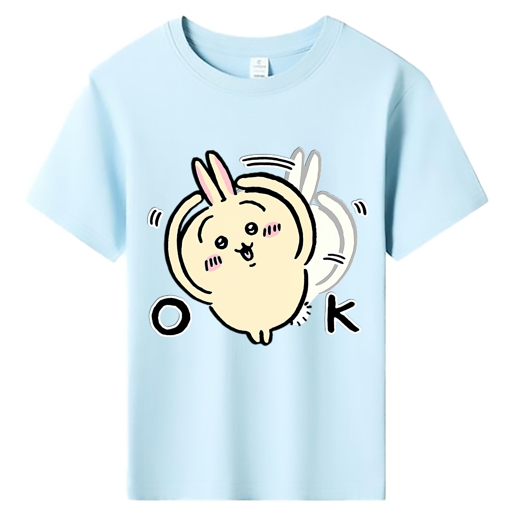 （画像用） ちいかわ うさぎ Chii-kawa usagi 綿100％キッズTシャツ（フロントプリント）